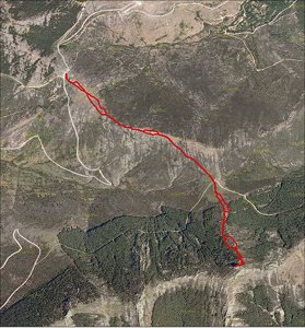 Ortofoto de la ruta
